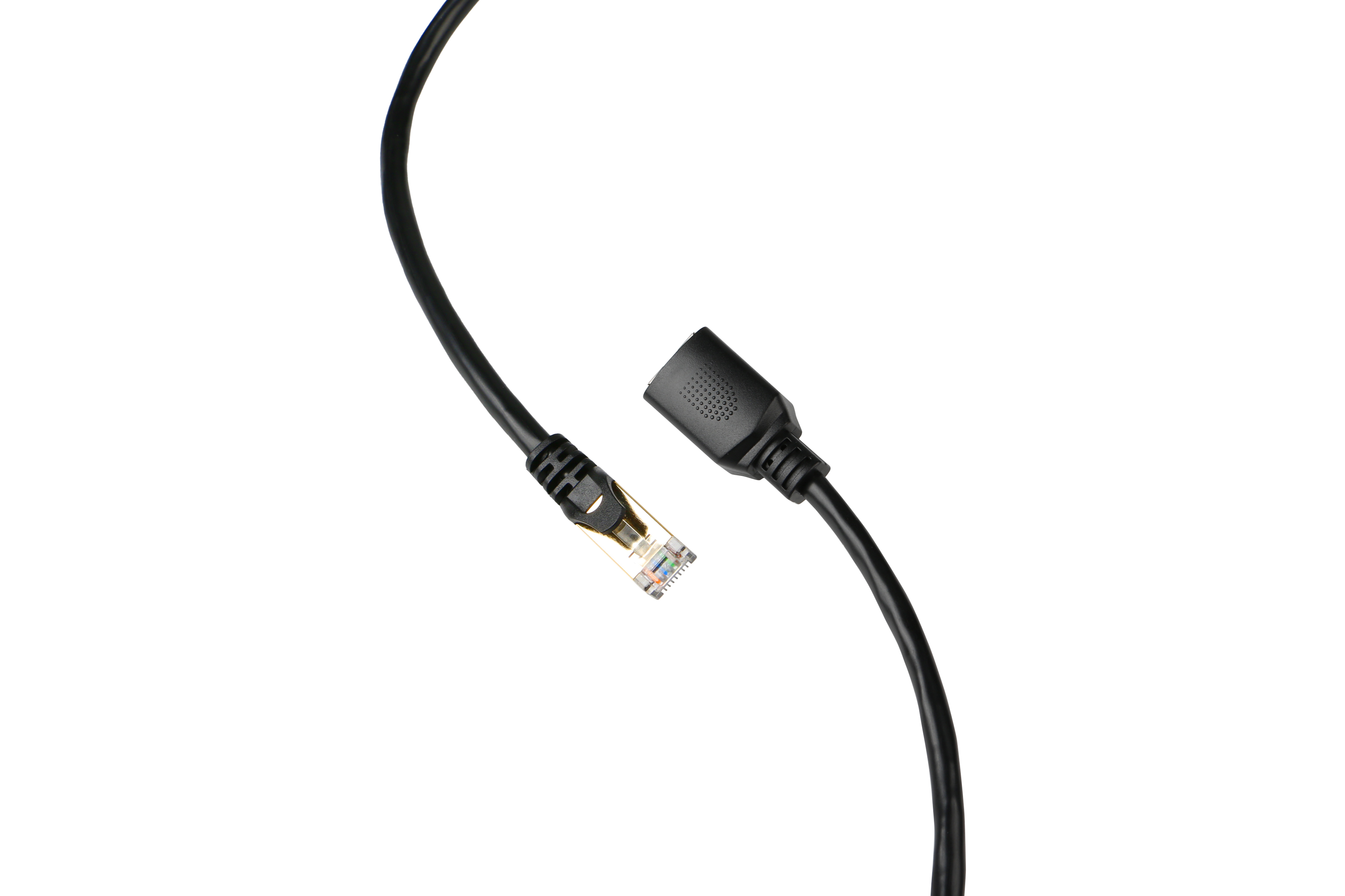 iCAN CAT6 RJ45 Ethernet Cable, Male to Female Connector, 6FT, Black