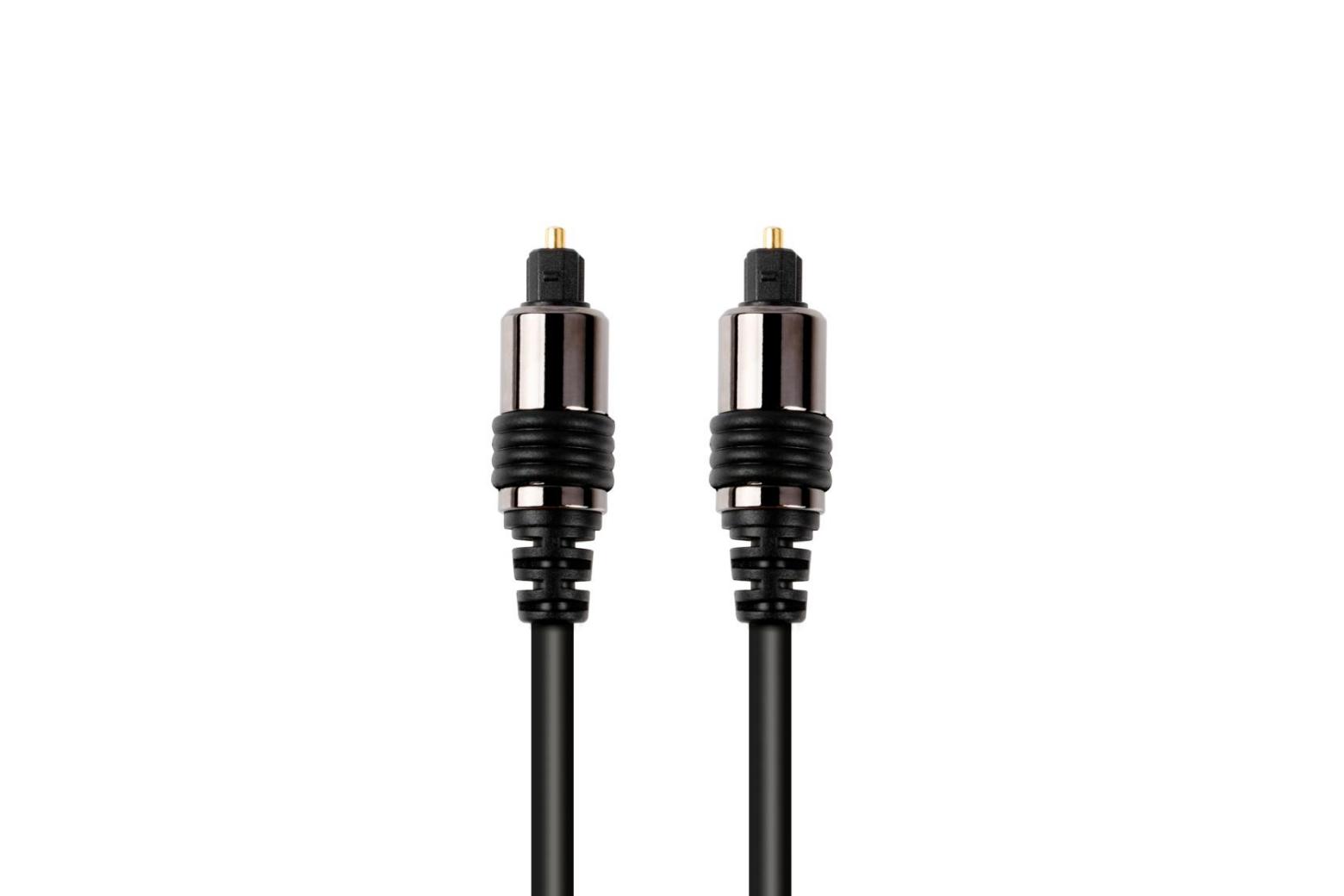 iCAN PREMIUM, 5.0mm Toslink Silver Metal Connector Cable, M/M, 6FT