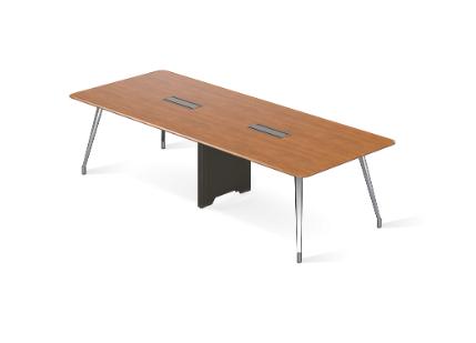 Sunon EN76-2.300120H Long Meeting Table with Round Aluminum Base