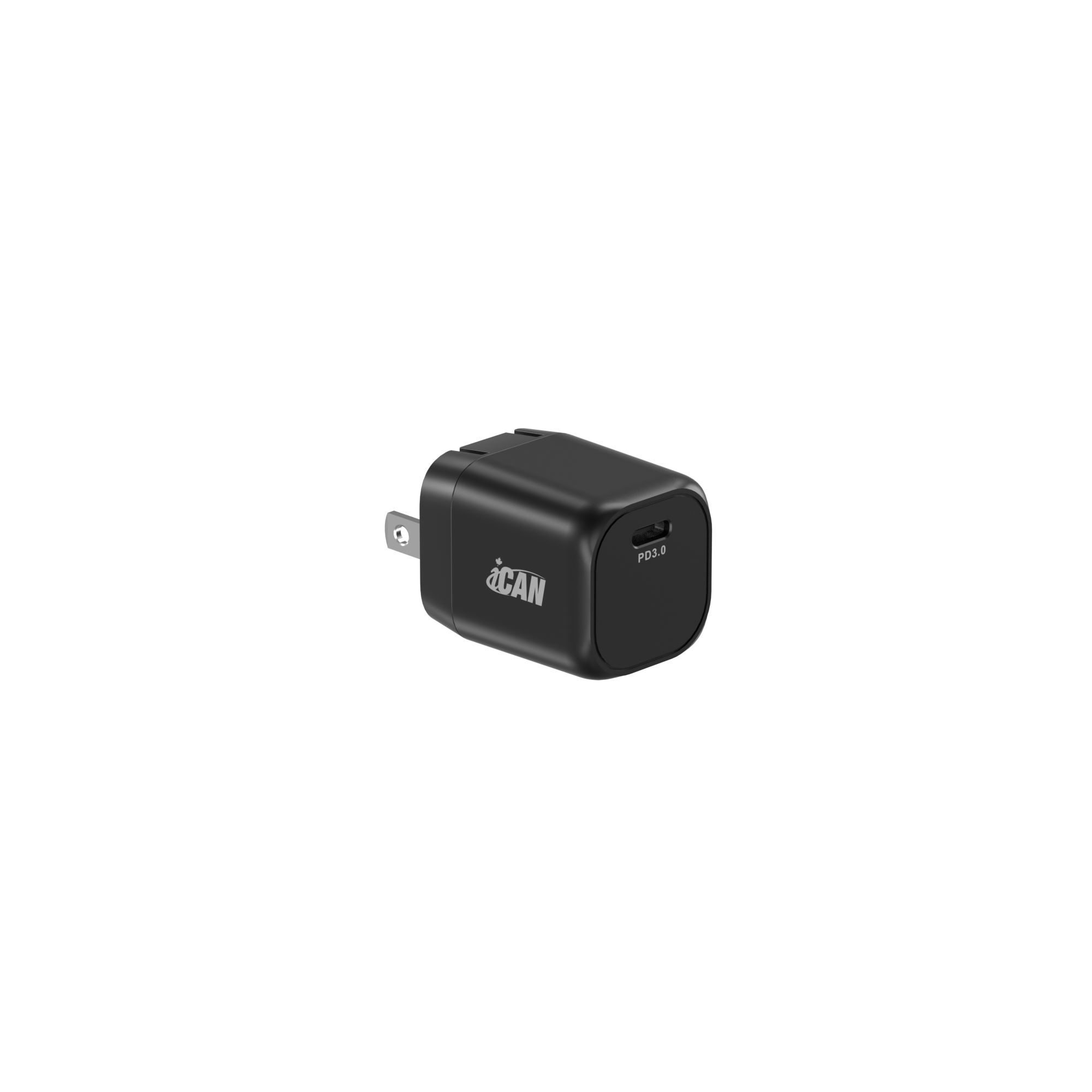 iCAN 35W USB-C GaN PD Wall Charger,black(Open Box)
