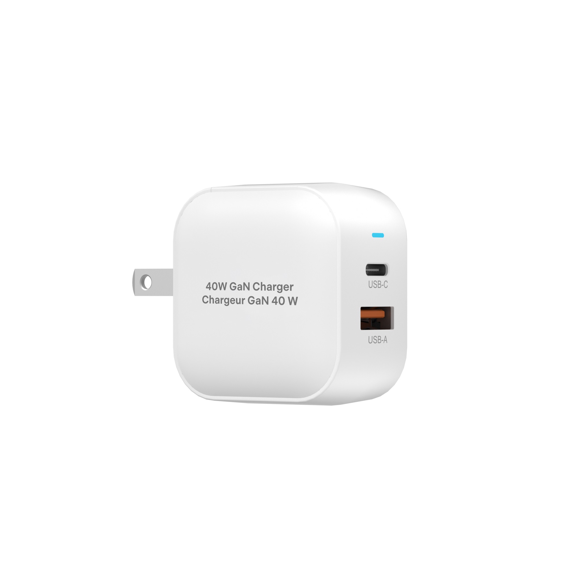 iCAN 40W Dual Ports Fast Wall Charger with USB-A and USB-C