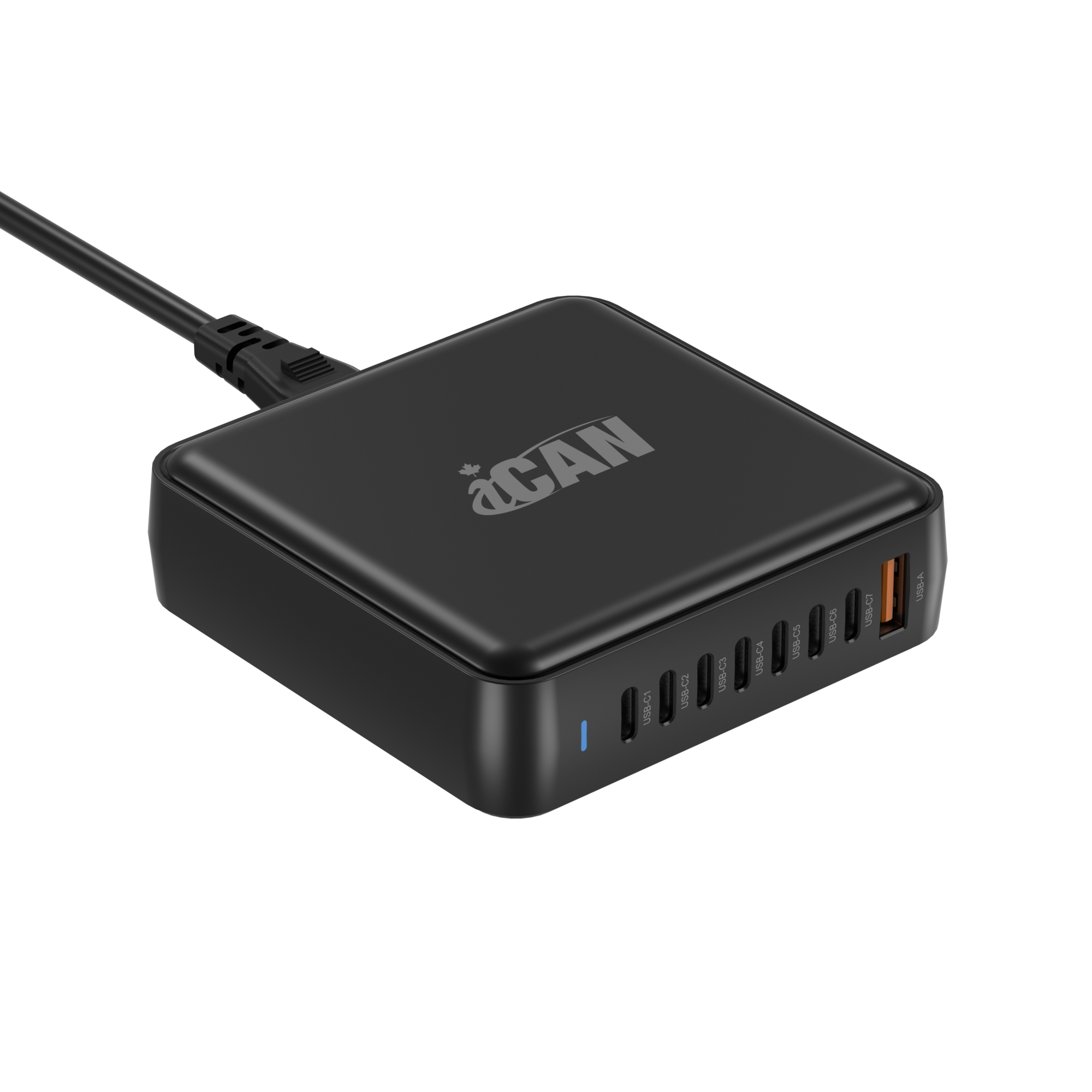 PDT-003 170W 8-Port Smart Charging Station with 7 USB-C and 1 USB-A wi
