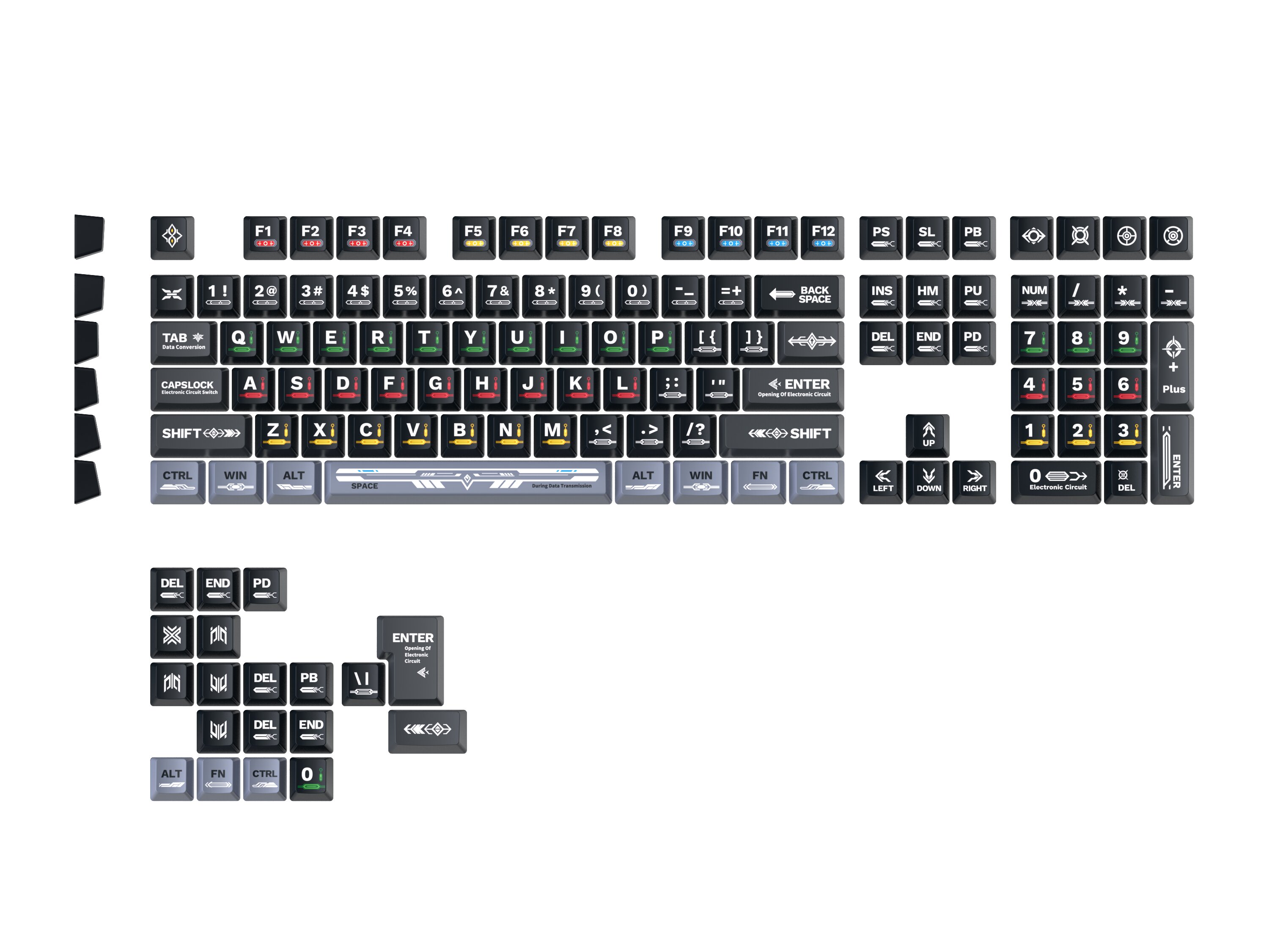 GAOXD Design Series PBT Dye Sub CSA Profile Keycaps