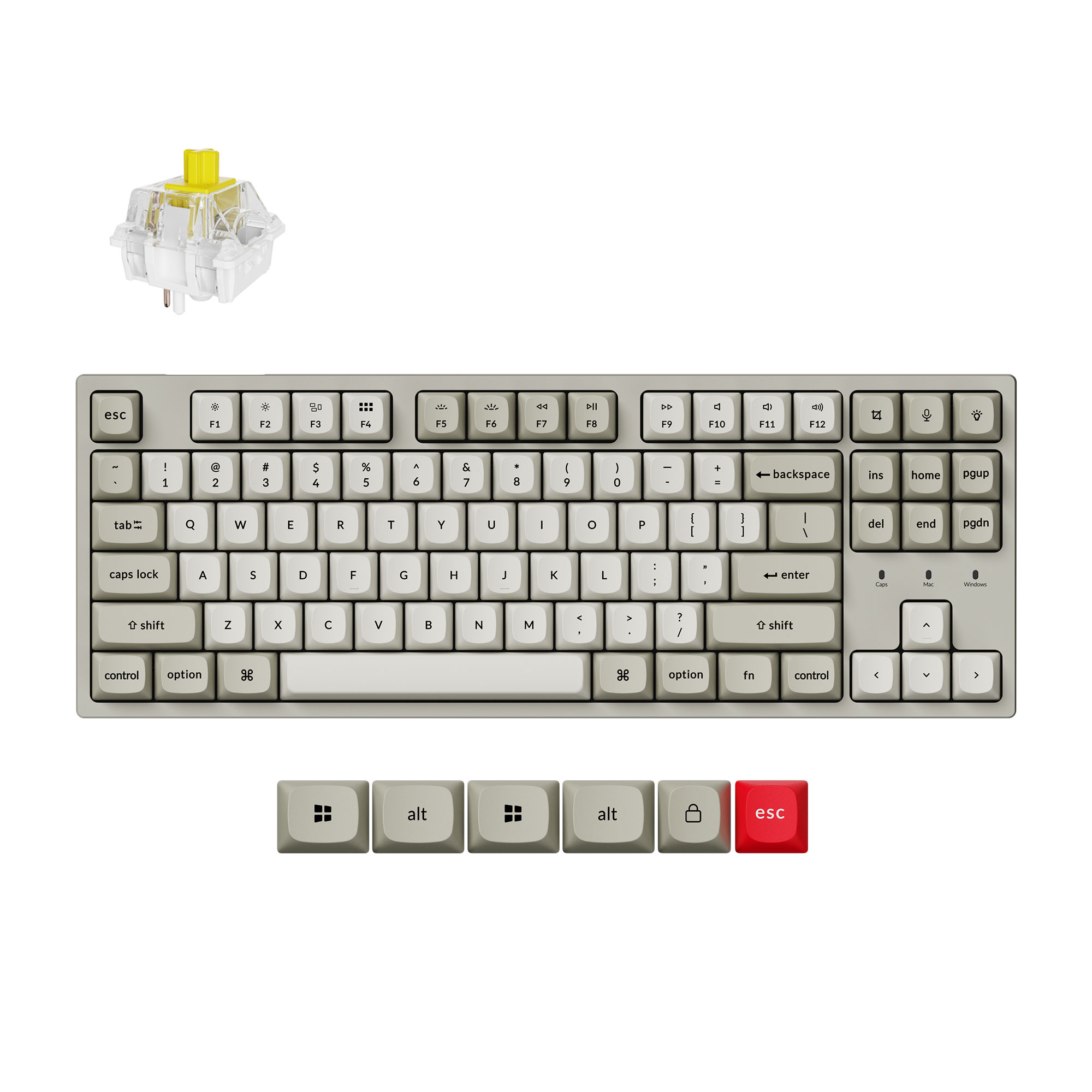 Keychron C1 Pro 8K TKL (80%) Keyboard Tactile switches(Open Box)