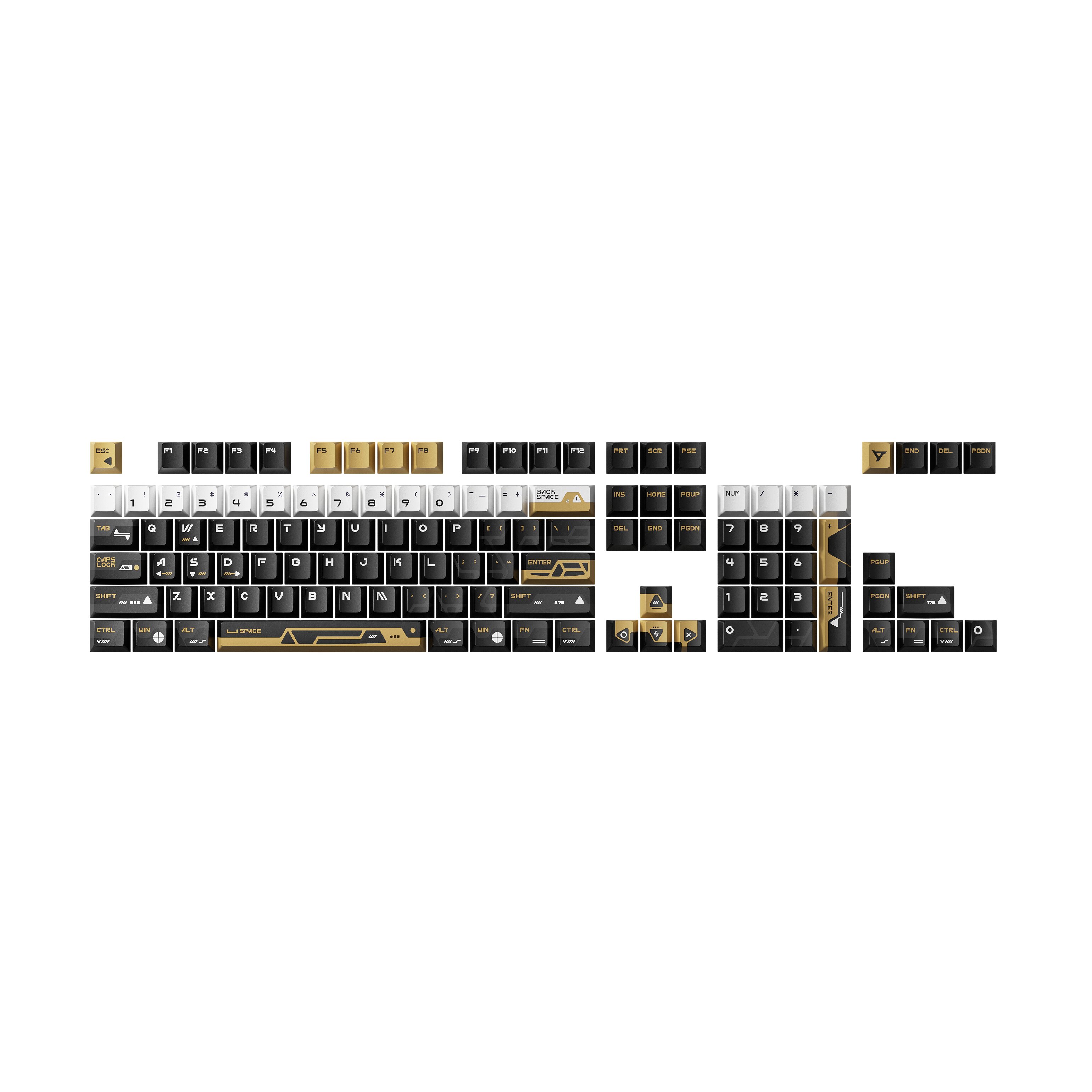 KeyTok Defined Simple PBT Dye Sub Cherry Profile Keycaps