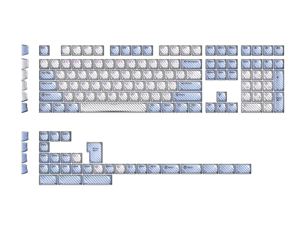 GAOXD Magic Wave ABS+PC Laser ASA Profile Keycaps