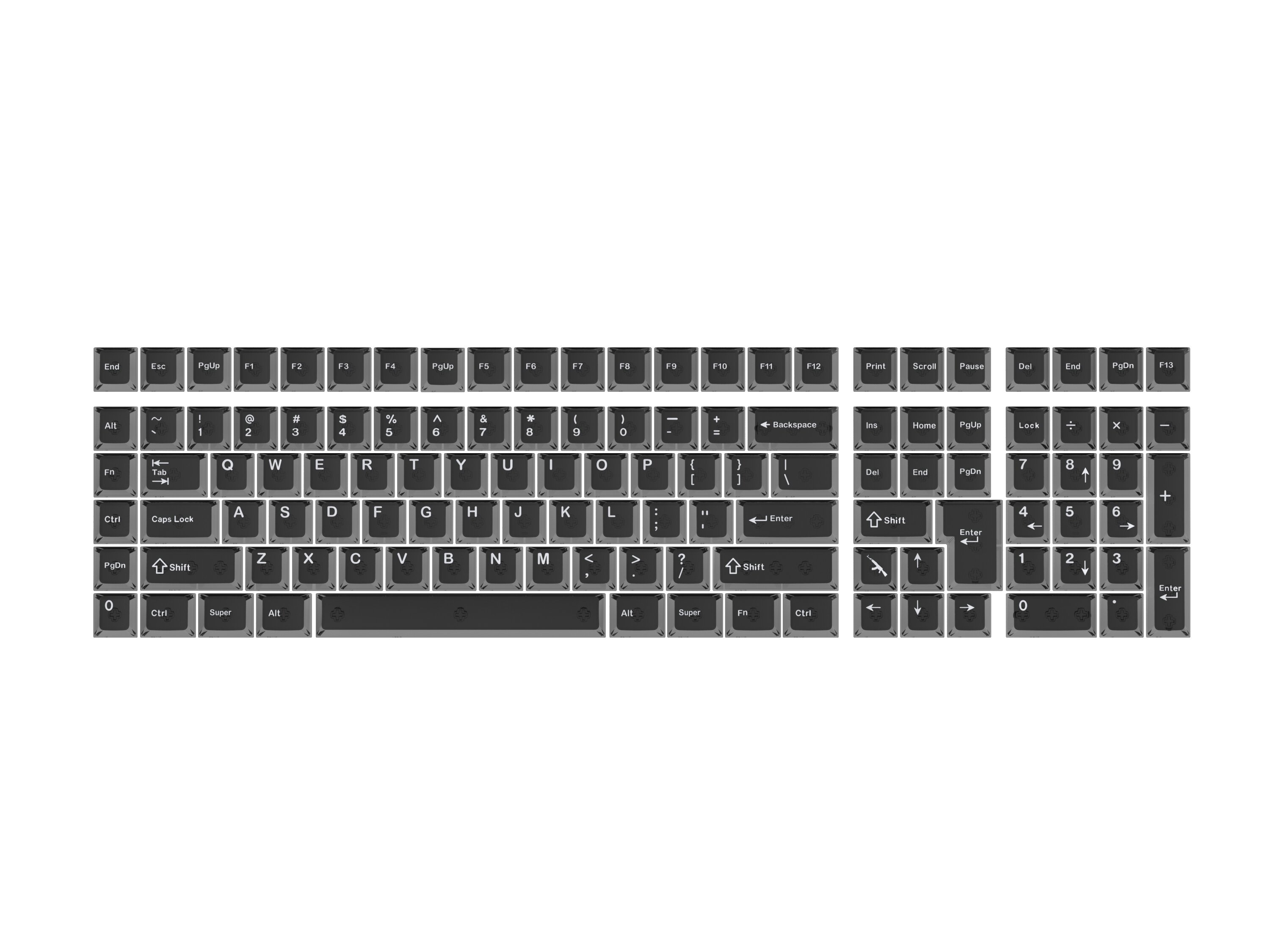 GXD Shadow Foggy Transparent Keycap