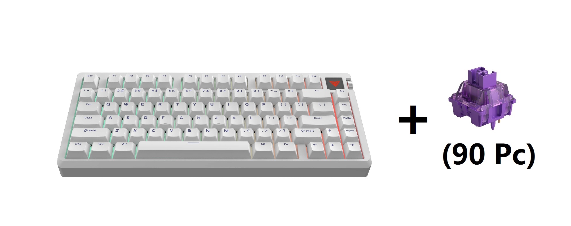 ARMOURY Clavier - Blanc + Akko Interrupteurs Lavender Pro