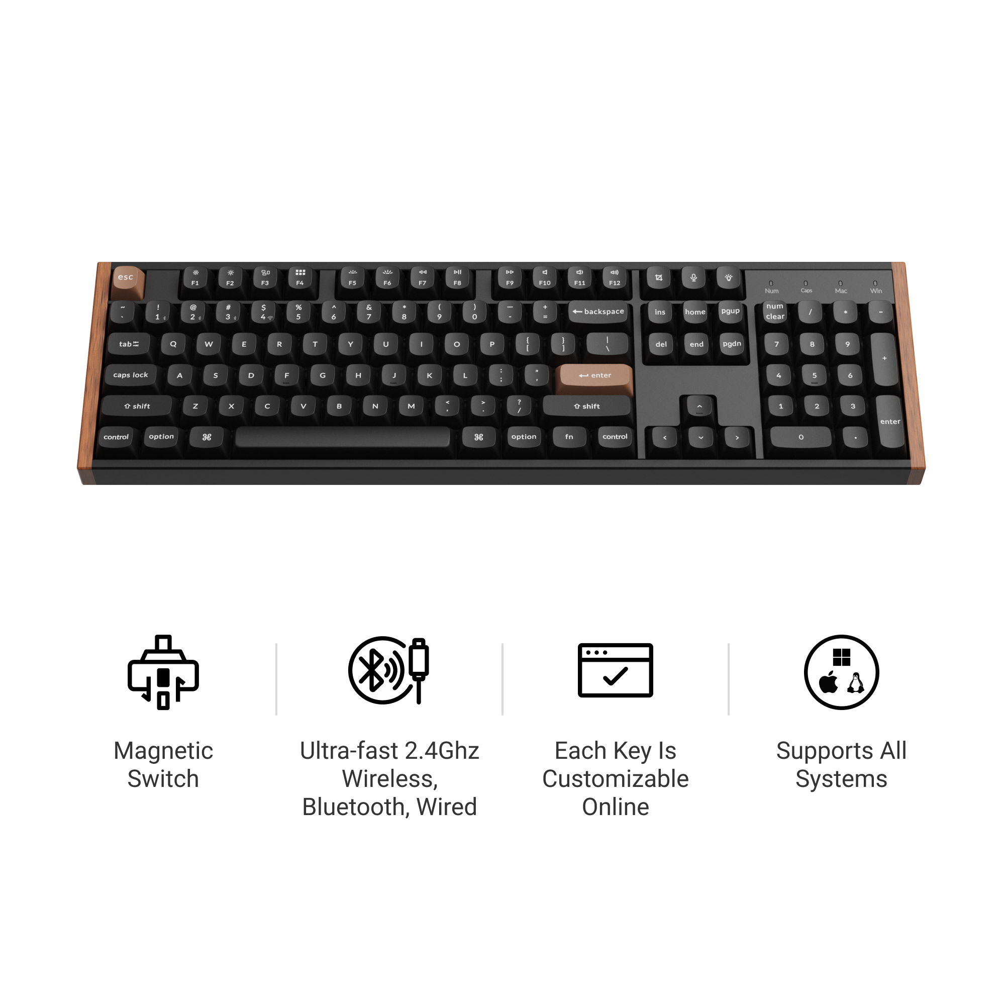 Keychron K10 HE Full Size Keyboard Magnetic switches