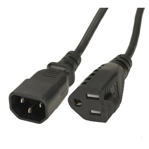 iCAN Adaptateur secteur pour moniteur d'ordinateur, NEMA 5-15R vers IEC3 C14, 6 pieds(Open Box)