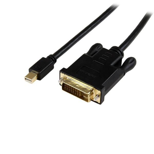 Câble convertisseur adaptateur actif Mini DisplayPort vers DVI StarTech de 1,8 m - mDP vers DVI 1920 x 1200 - Noir (MDP2DVIM...