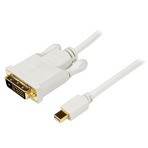 StarTech Câble convertisseur adaptateur Mini DisplayPort vers DVI de 3 m Mini DP vers DVI 1920 x 1200 - Blanc (MDP2DVIMM10W)