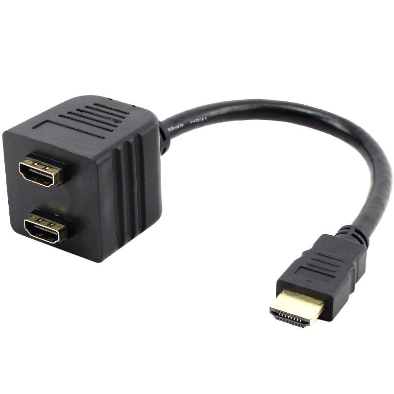 iCAN HDMI 1080P vers double HDMI, mâle vers femelle, répartiteur passif