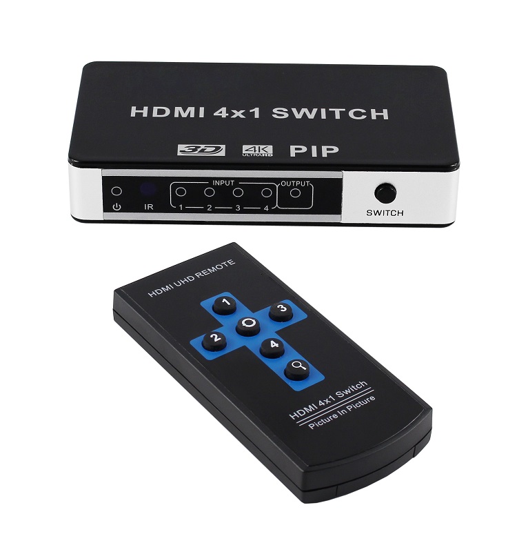iCAN HDMI v1.4 4K 4 Port Switch with Remote, with PIP