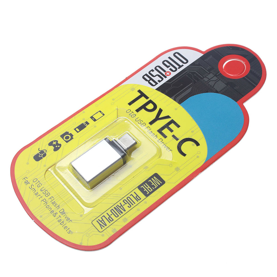 Adaptateur FLITOP Type C vers USB 3.0 OTG, en aluminium, argent