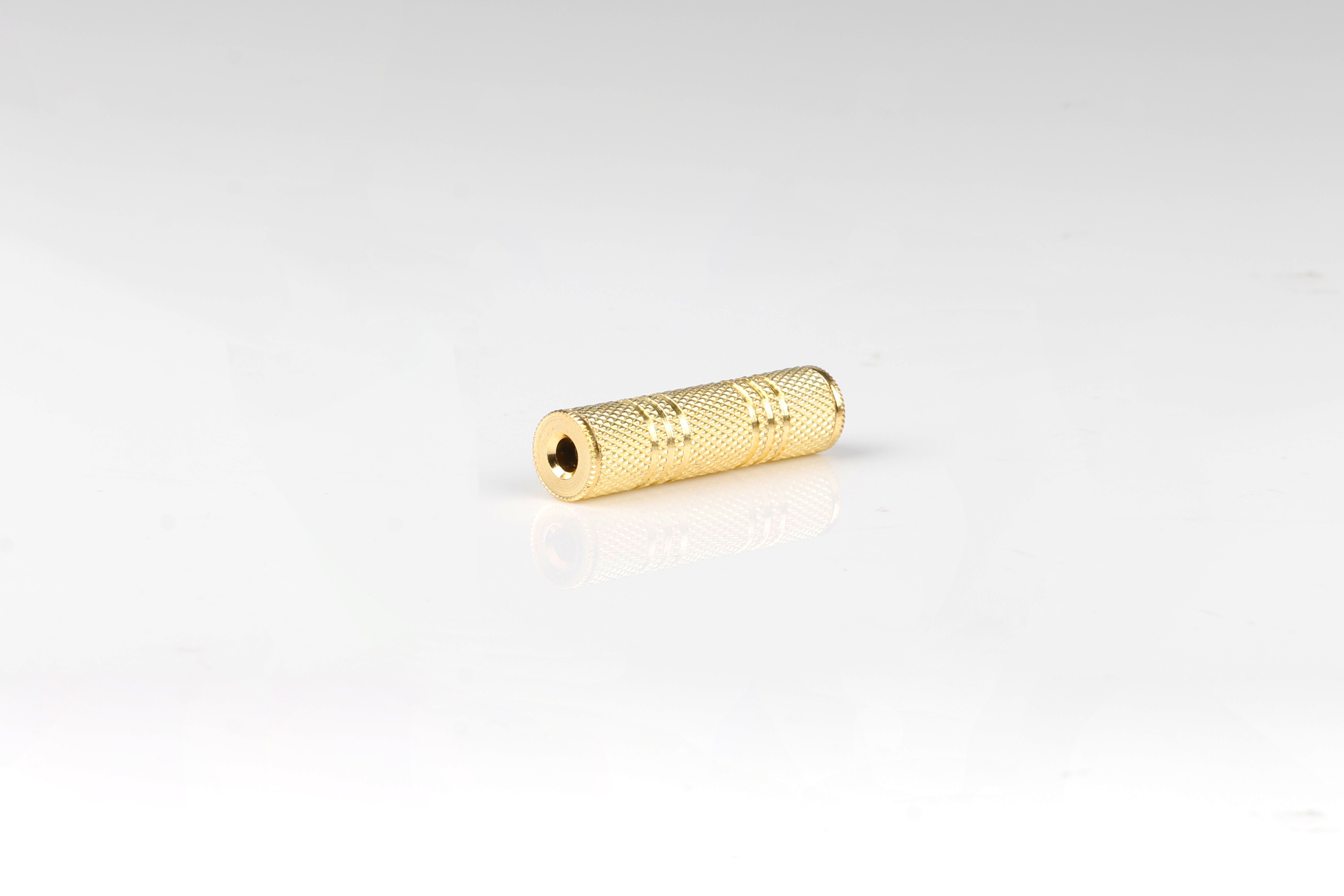 iCAN Premium 3.5mm Stereo Jack F/F Adapter, Gold plated