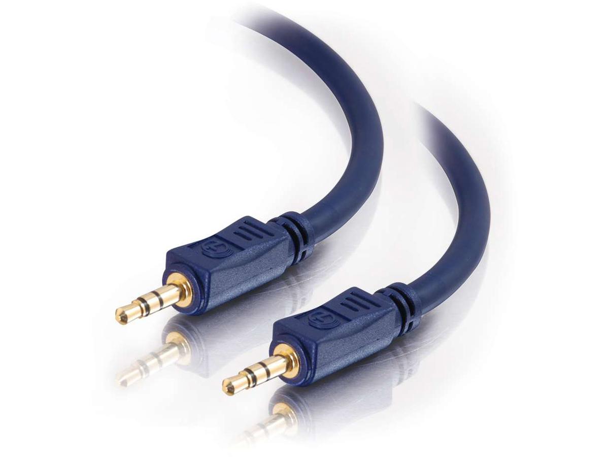 C2G Velocity Stereo Audio Cable, 6ft (Blue)