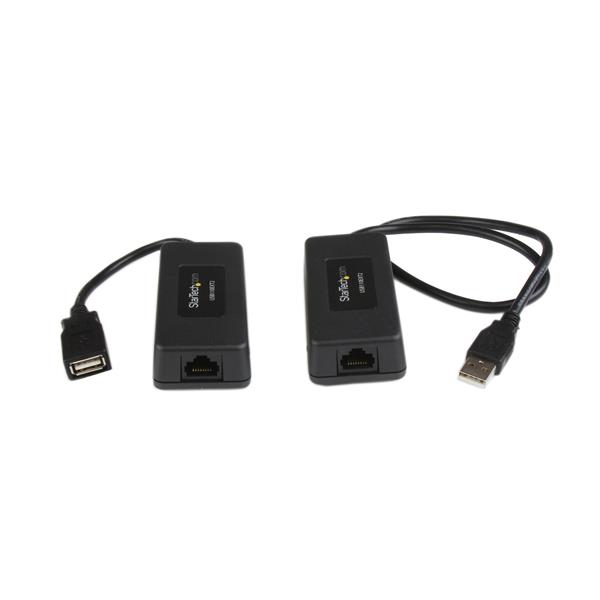 StarTech (USB110EXT2) - Extendeur Ethernet 1 port RJ45 vers USb 4 broches sur Cat5/Cat6 - Jusqu'à 131 pi