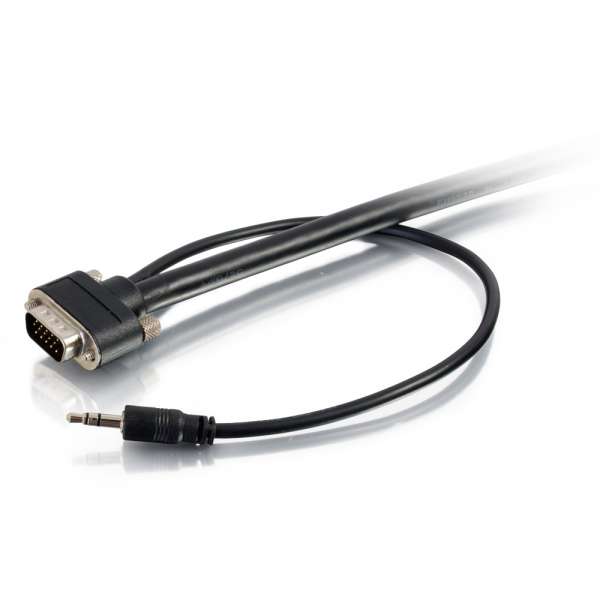 Cables to Go - Câble audio/vidéo mâle/mâle VGA + 3,5mm stéréo - Certifié CMG - 3 pieds (50224)