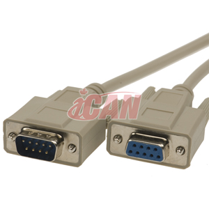 iCAN DB9 RS232 Serial Extension Cable Straight M/F - 6 ft.(Open Box)