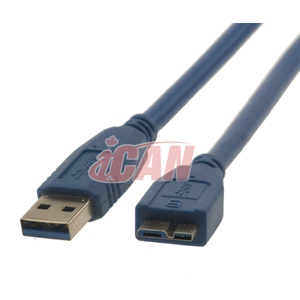 Câble iCAN USB 3.0 Type-A Mâle vers Micro B Mâle, 3 pieds