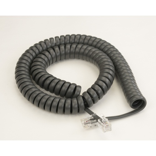 iCAN Telephone Receiver Headset Replacement Coiled Cable, 12FT(Open Box)