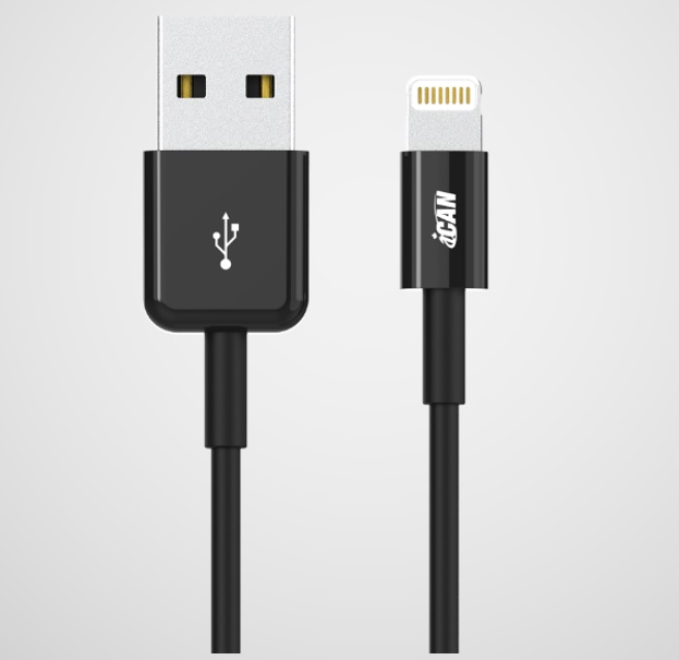 iCAN (LQCMF001-CS-R) - Câble USB-A 2.0 à Lightning 3 pi