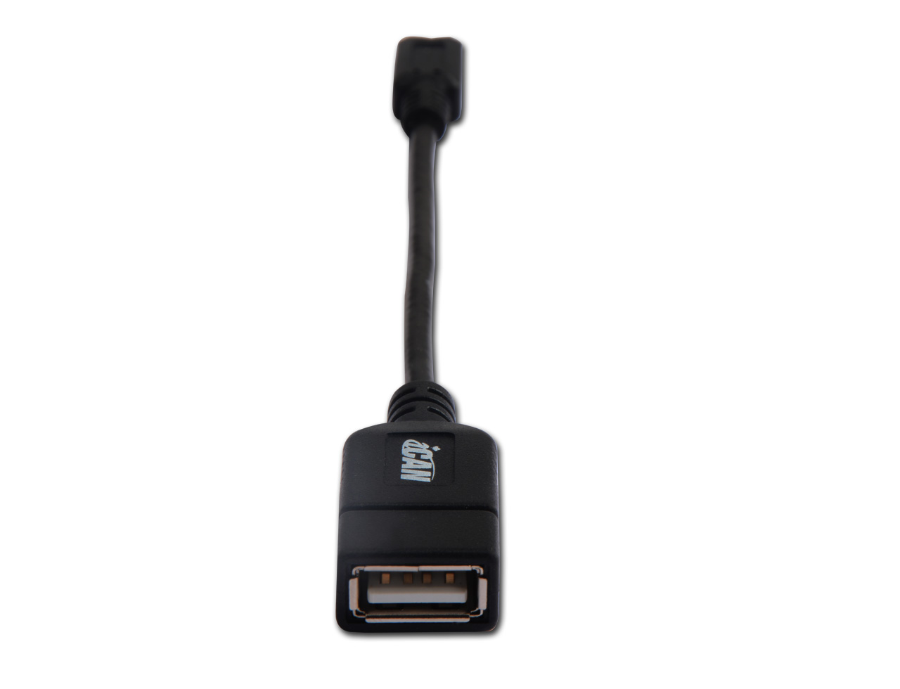 iCAN USB Micro to USB-A 2.0 Adapter, OTG, Black(Open Box)