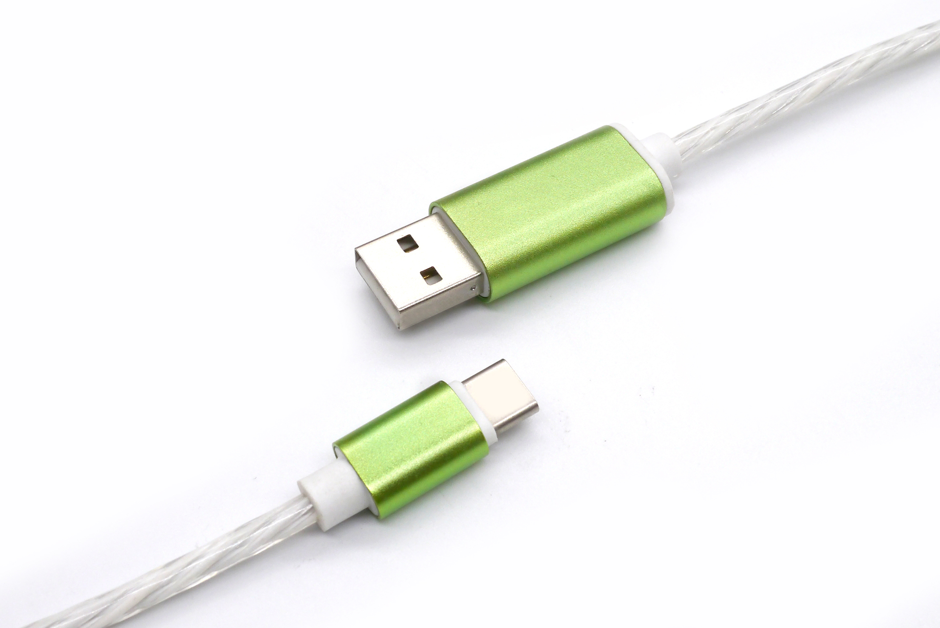 Câble JMD Type C, Lumière LED 360, Marche/Arrêt tactile, 1M, Vert