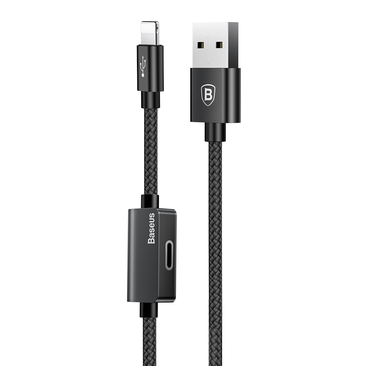 BASEUS Music Series Lightning (M) Cable w/Lightning (F), 2A, 1M, Black