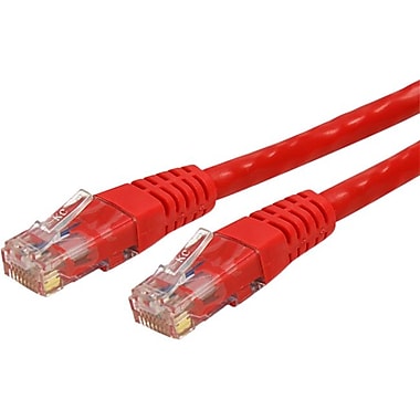 âble de connexion Cat6 Gigabit UTP moulé RJ45 StarTech (rouge) - 100 pi (C6PATCH100RD