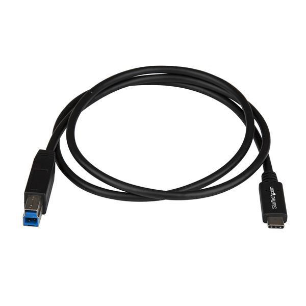 Startech USB-C to USB-B Printer Cable - M/M - 1 m (3 ft.) - USB 3.1 (10Gbps) (USB31CB1M)
