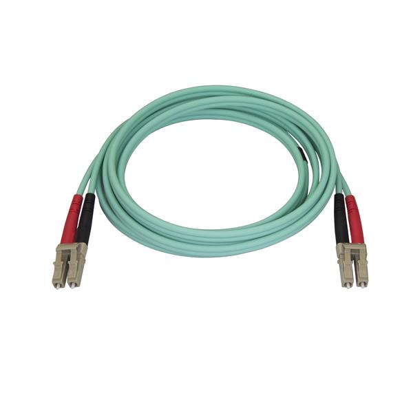 Câble Fibre Optique Multimode Duplex Startech Aqua OM4 - 100 Go - 50/125 - LSZH - LC/LC - 2 m (450FBLCLC2)