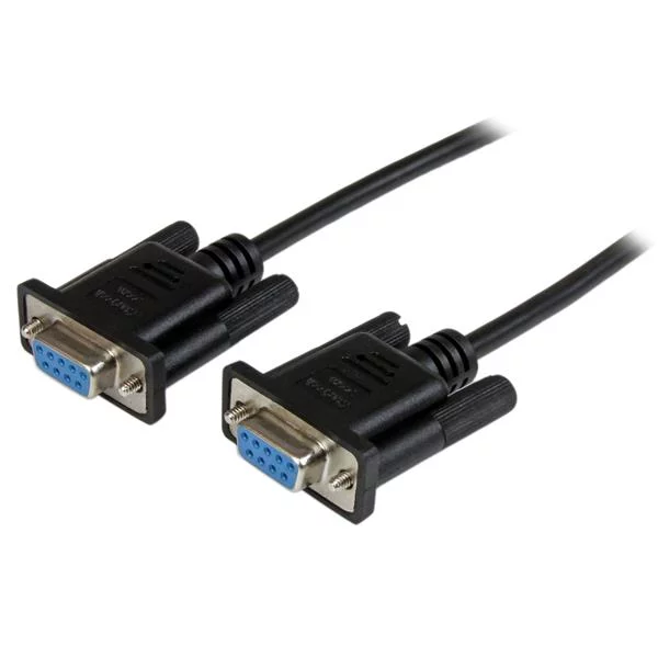 Startech Câble Null Modem Série DB9 RS232 Noir F/F - 2m (SCNM9FF2MBK)