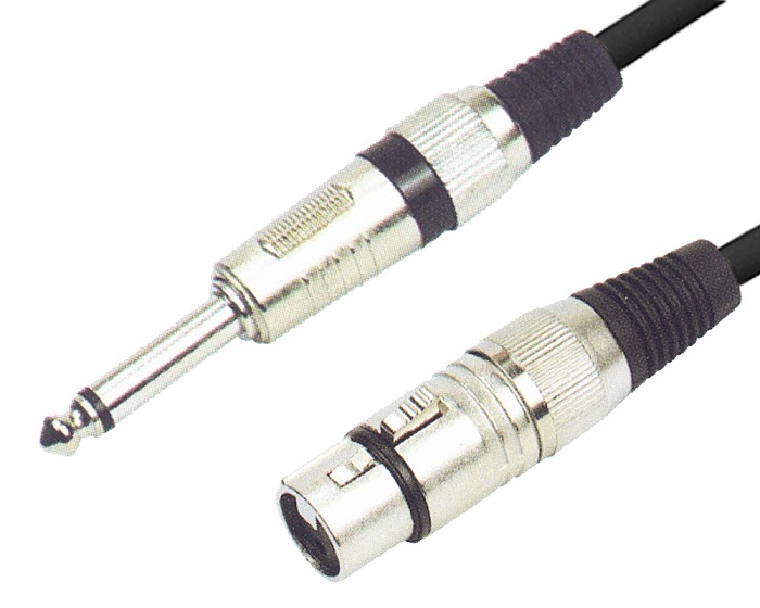 iCAN XLR Female to 6.35mm(1/4 Inch) TS Mono Microphone Cable - 25 Feet, Black