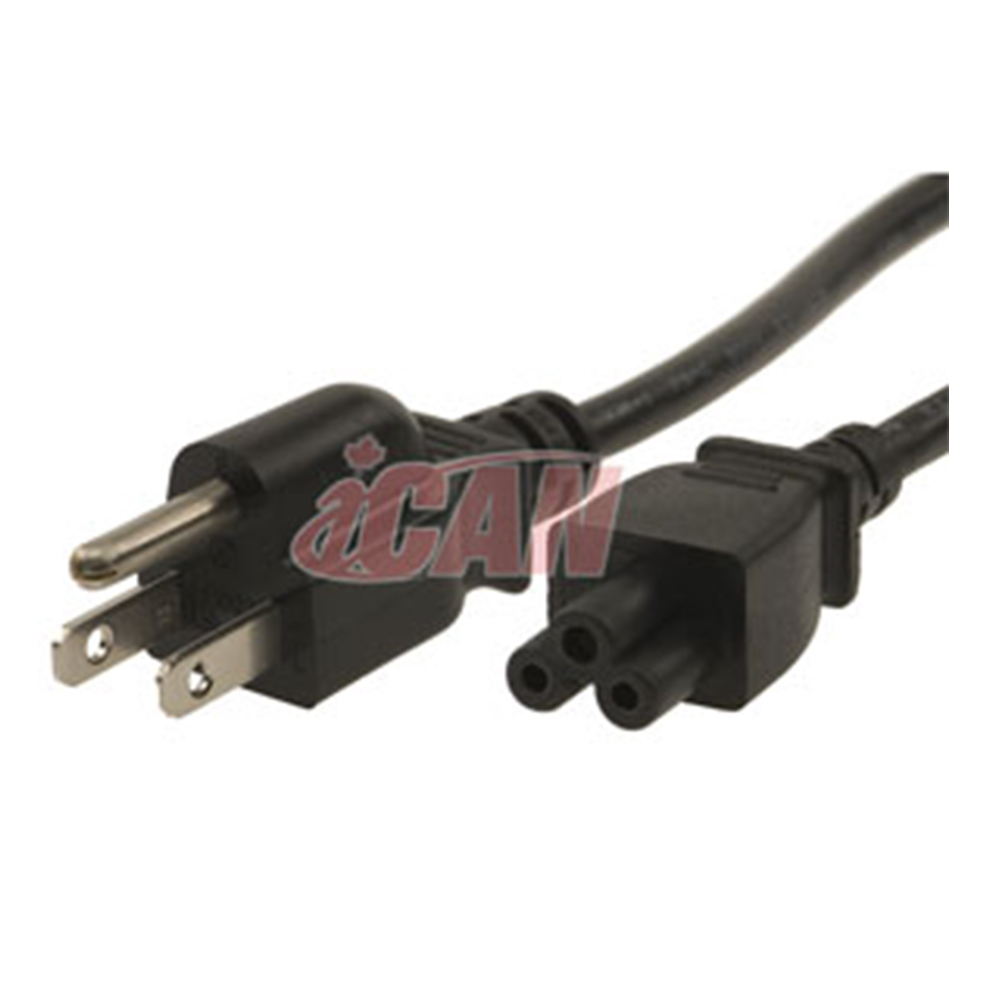 Cordon d'alimentation pour ordinateur portable iCAN, NEMA 5-15P vers IEC 60320 C5, 10 pieds, noir