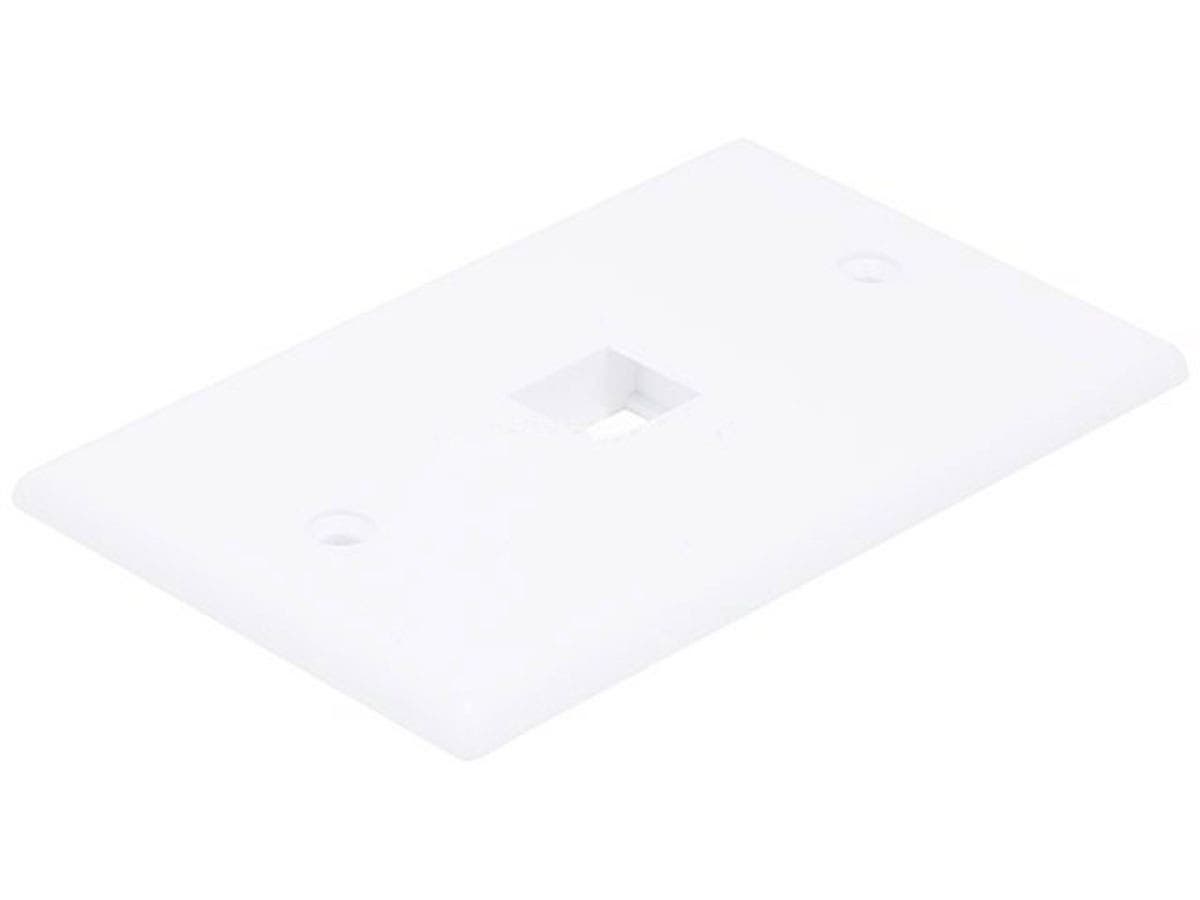 Monoprice Wall Plate for Keystone, 1 Hole - White
