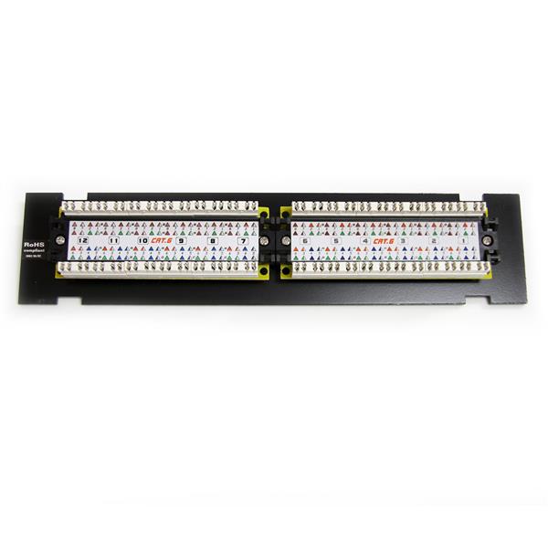 StarTech 12 Port 1U Wall Mount Cat6 110 Patch Panel | C6PANL4512