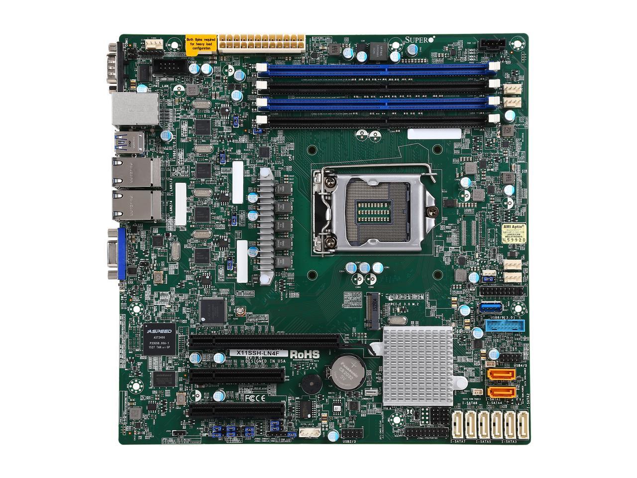 SUPERMICRO Motherboard-(X11SSH-LN4F-O)