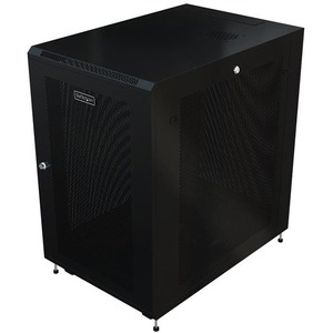 StarTech 24U 19" Server Rack Cabinet - 4 Post Adjustable Depth 2-30" Mobile Locking Vented (RK2433BKM) - Item is Bulky/Heavy, p