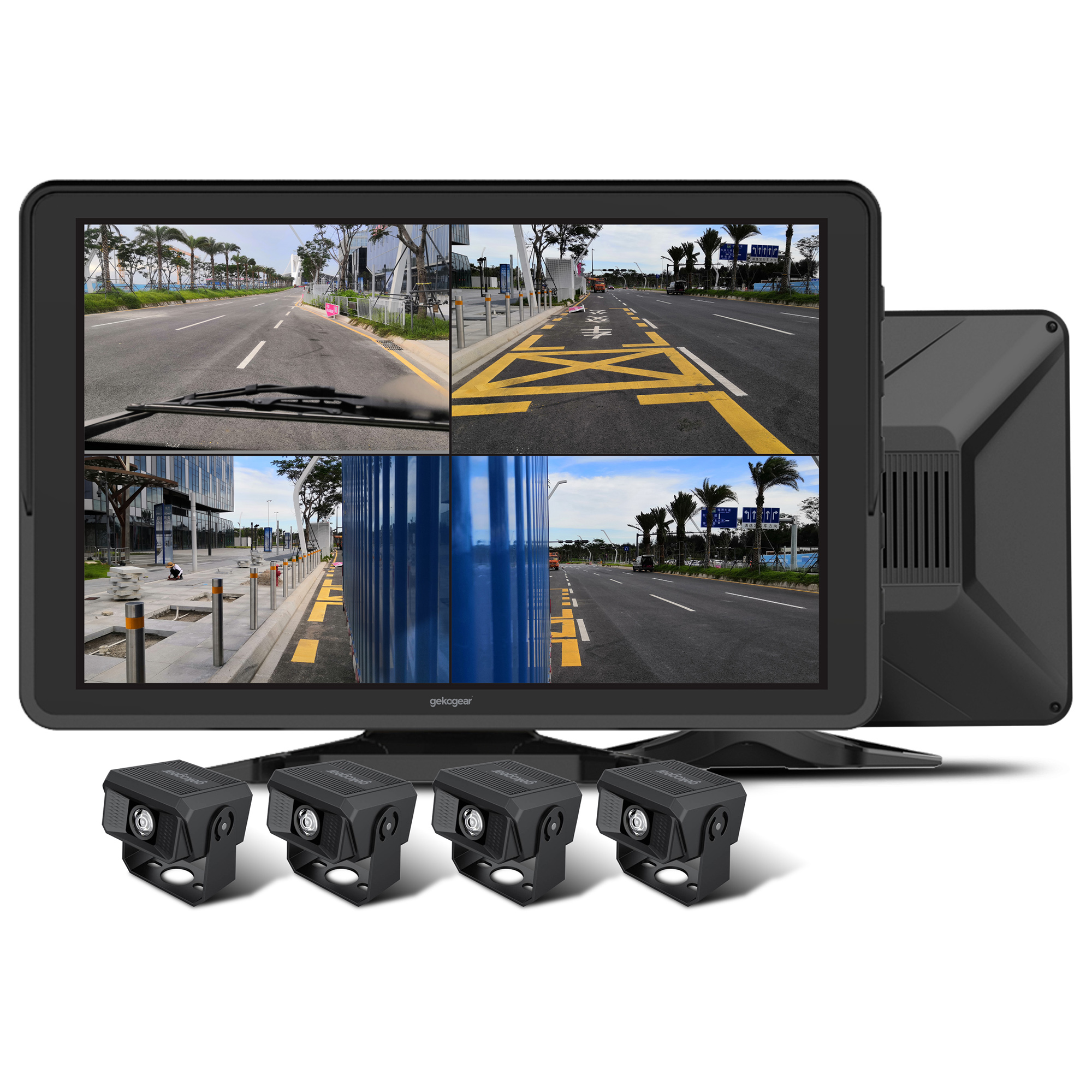 GekoGear Orbit T100 Dash Cam for Trucks & Fleet | 4-Channel Dashcam (1
