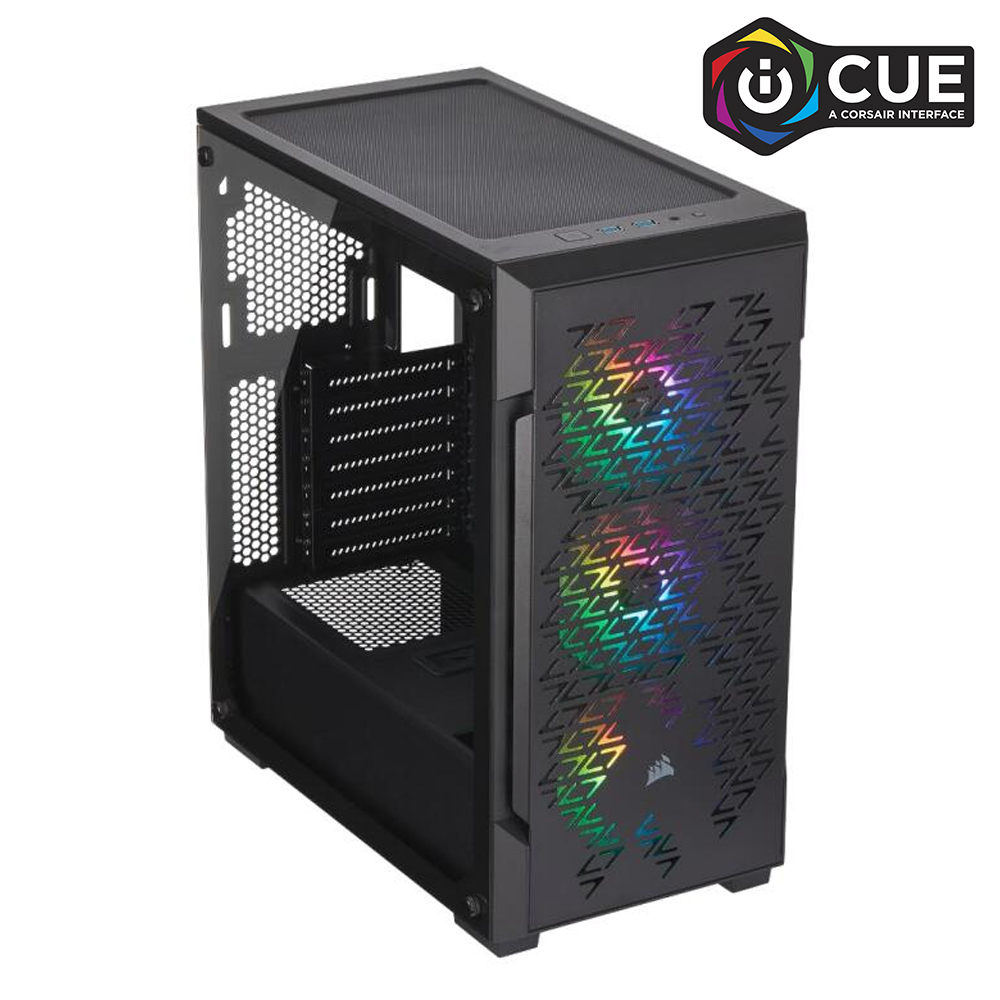 CORSAIR (iCUE 220T RGB) - Boîtier d'ordinateur moyen noir(Open Box)