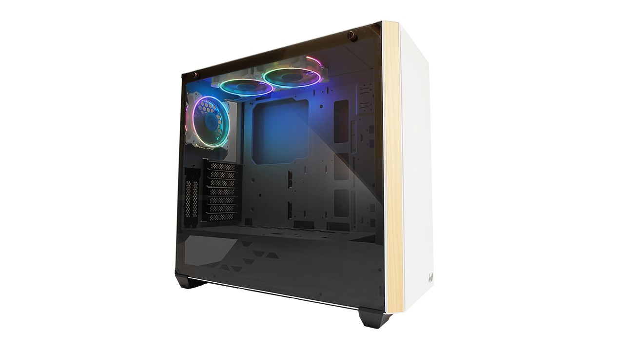 InWin 216 White Tempered Glass ATX (with Sirius pure white fan) Mid Tower Case(Open Box)