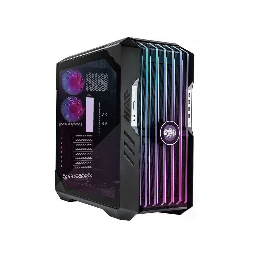 Boîtier d^ordinateur Cooler Master HAF700 EVO H700E-IGNN-S00 en acier SGCC gris titane / maille / plastique ABS / verre trem...