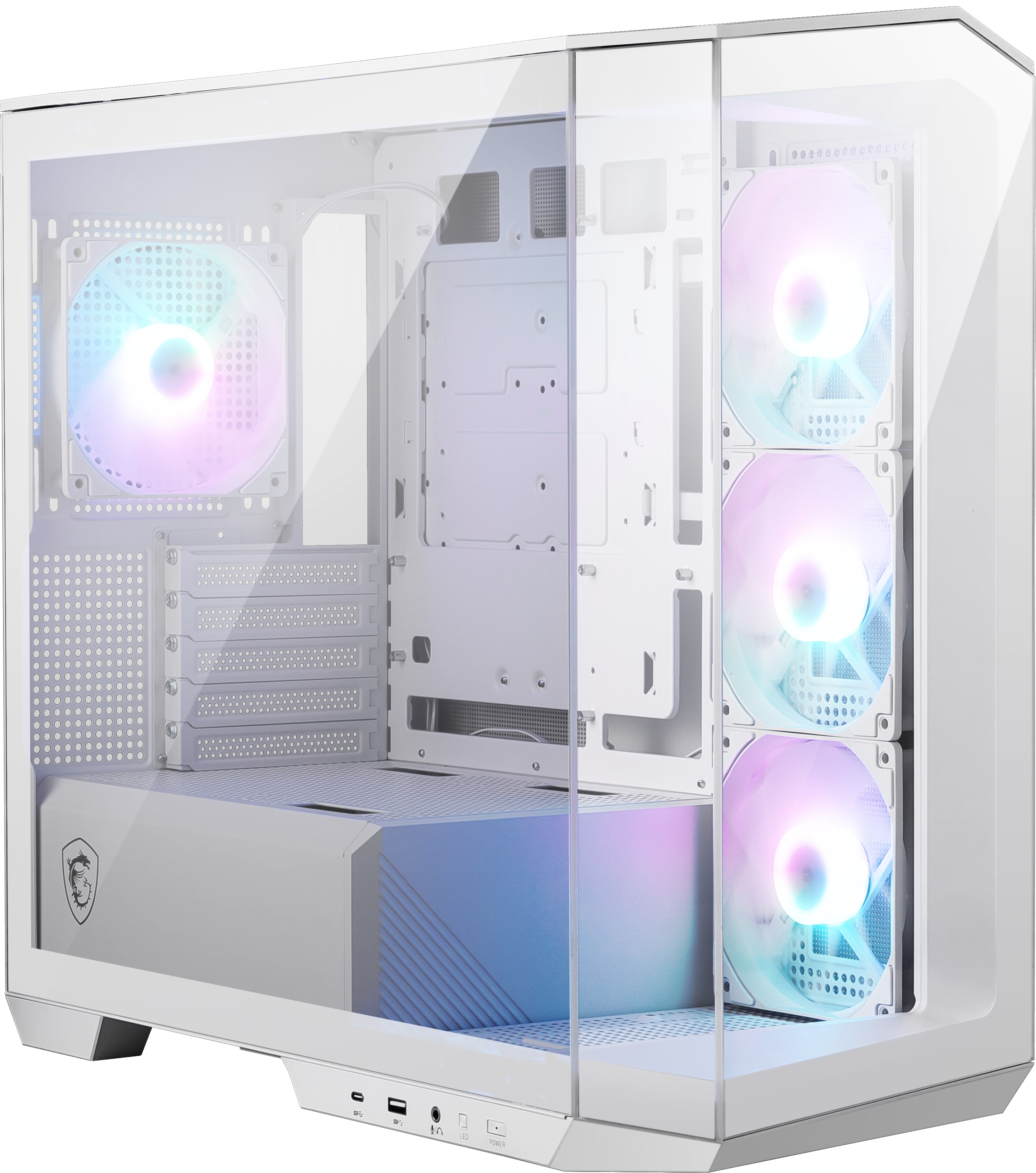 MSI MAG PANO M100R PZ Micro ATX Tower Case, White