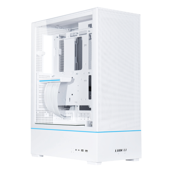 LIAN LI SUP-01 Small Tower ATX Case, White, 3x Pre-installed PWM Case