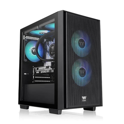 Thermaltake Versa H16 TG ARGB Micro Tower case Black