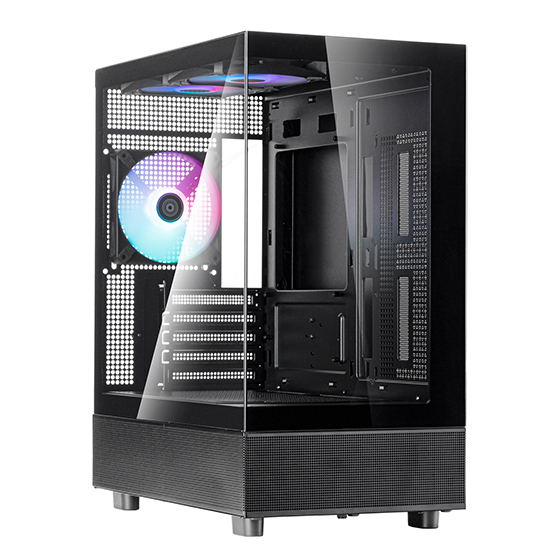 SilverStone Lucid 04 Panoramique Micro ATX Tower Noir