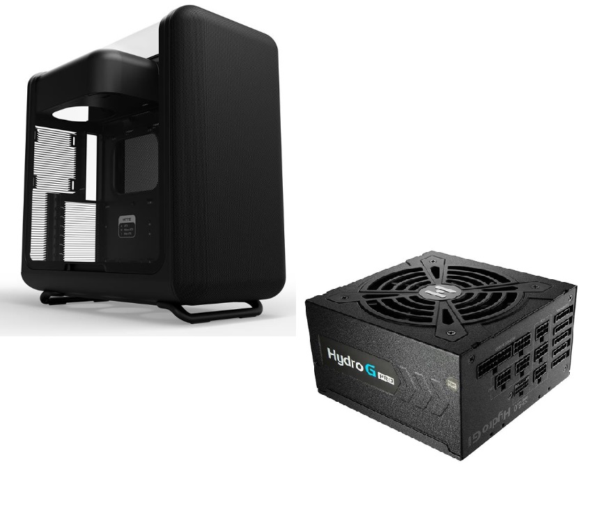HYTE X50 Window Pitch Black Case + FSP Hydro G Pro 1000W PSU