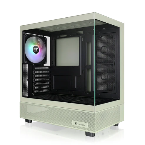 THERMALTAKE View 270 TG ARGB avec boîtier d'ordinateur avec 3 ventilateurs ARGB Lite de 120 mm, vert matcha